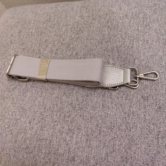 Silver Long Canvas and PU Leather Adjustable Buckle Replacement Strap - Picture 2 of 6
